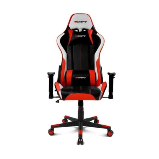 Drift DR175RED Sedia Gaming Nera/Rossa - Reclinabile, Ergonomica, 2D, 150 kg, Nylon, Foam PU, 125-135 cm