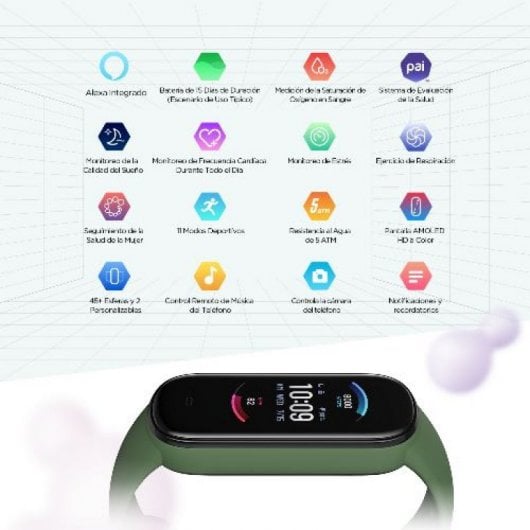 Amazfit Band 5 Pulsera de Actividad Verde + Correa Negra