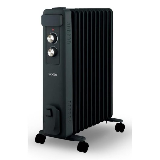 Sogo Radiador de Aceite 11 Elementos Negro