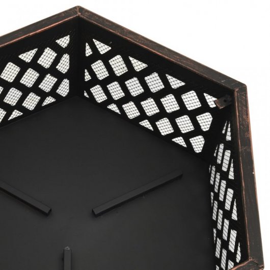 VidaXL Brasero Rústico con Atizador XXL 62x54x56cm Acero