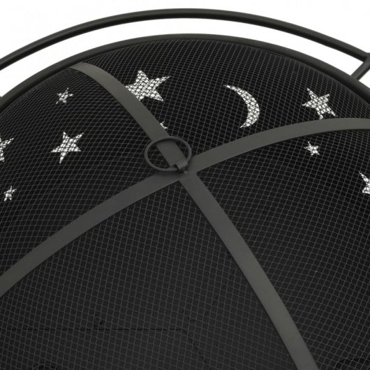 VidaXL Brasero con Atizador XXL 76cm Acero