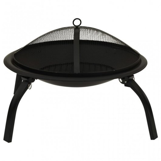 VidaXL Brasero y Barbacoa 2 en 1 con Atizador Acero