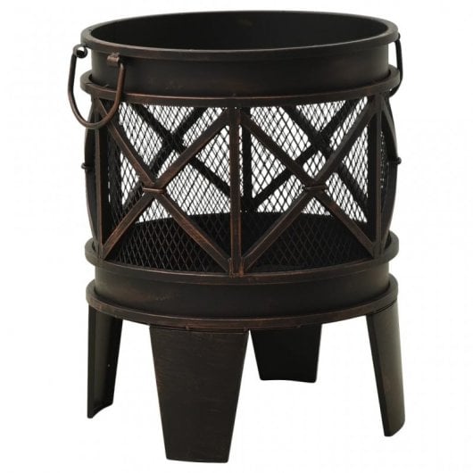 VidaXL Brasero Rústico con Atizador 42x54cm Acero
