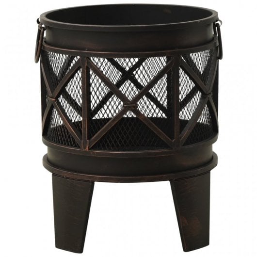 VidaXL Brasero Rústico con Atizador 42x54cm Acero