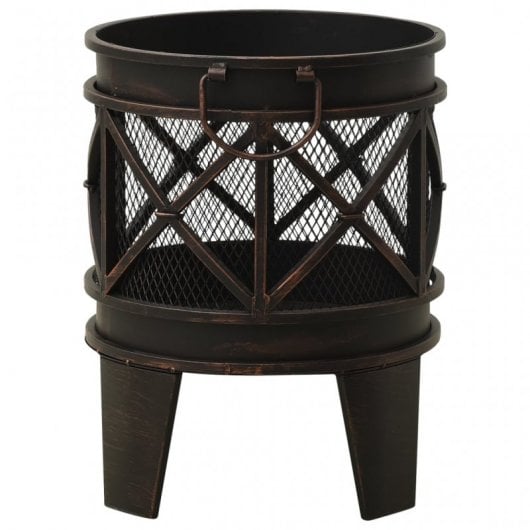 VidaXL Brasero Rústico con Atizador 42x54cm Acero