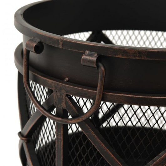 VidaXL Brasero Rústico con Atizador 42x54cm Acero