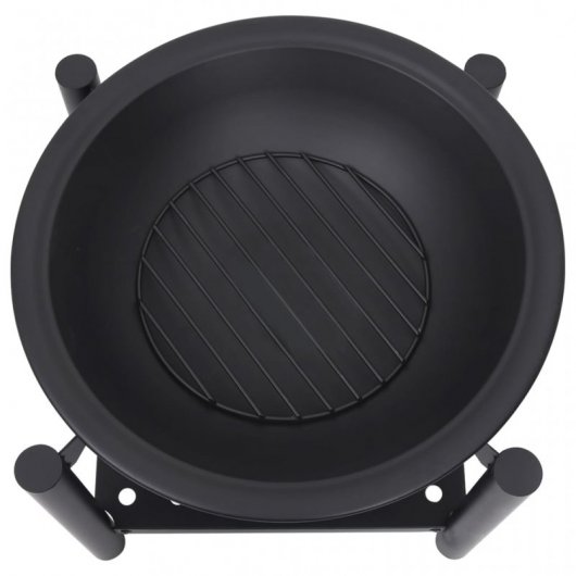 VidaXL Brasero avec Poker 54x54x55cm Acier