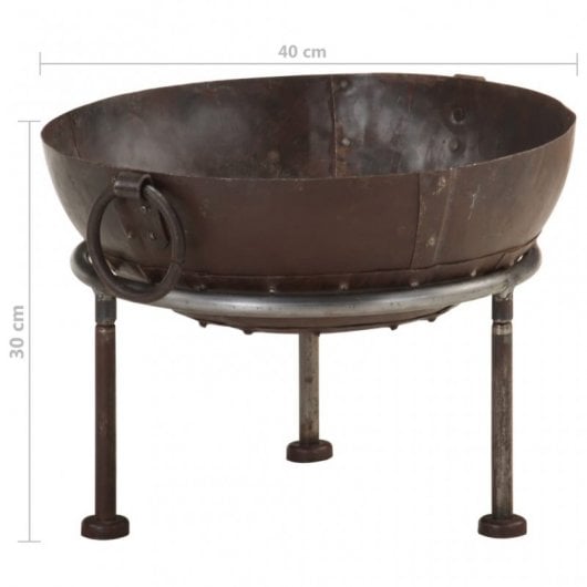 VidaXL Brasero Rústico 40cm Hierro