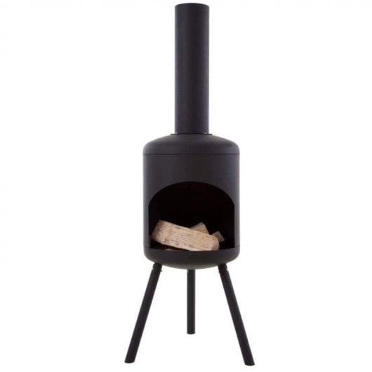 Lareira a Lenha RedFire Fuego Chão com Grelha 40 x 148 cm Aço Preto