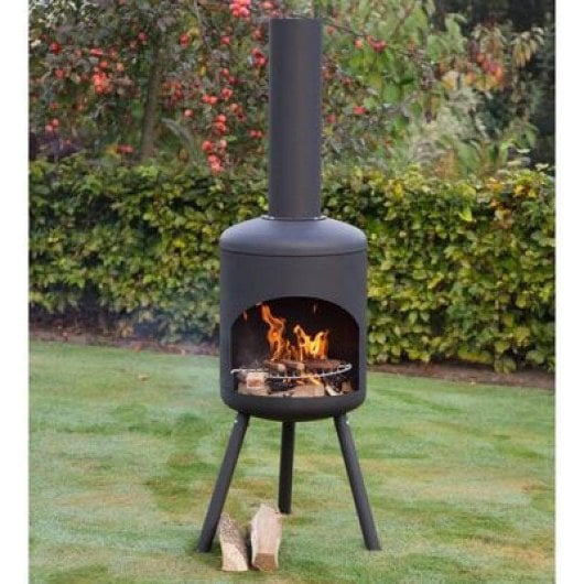 Lareira a Lenha RedFire Fuego Chão com Grelha 40 x 148 cm Aço Preto