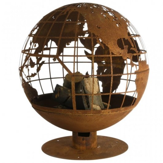 Esschert Design Brasero con Forma de Globo Terráqueo