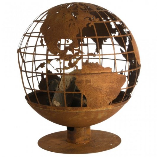 Esschert Design Brasero con Forma de Globo Terráqueo