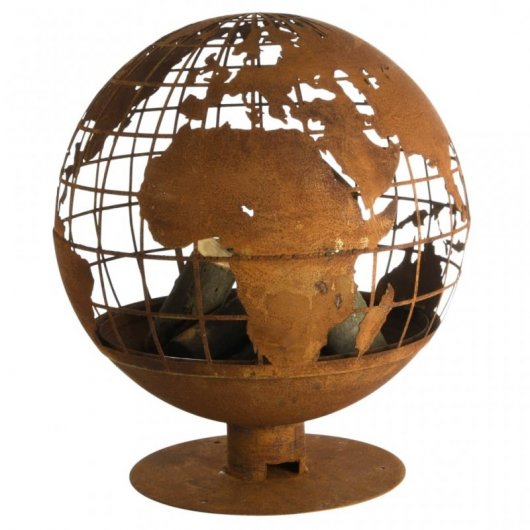 Esschert Design Brasero con Forma de Globo Terráqueo