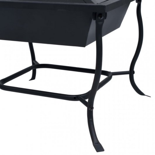 VidaXL Brasero 42x42x45cm Acero Negro