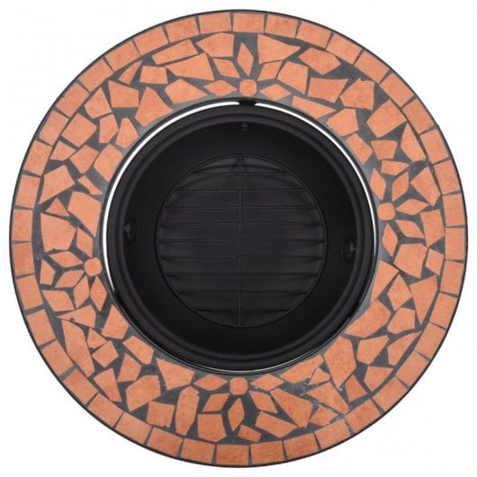 VidaXL Brasero con Mosaico de Cerámica 68cm Terracota