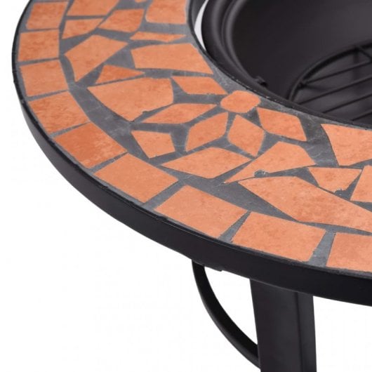 VidaXL Brasero con Mosaico de Cerámica 68cm Terracota