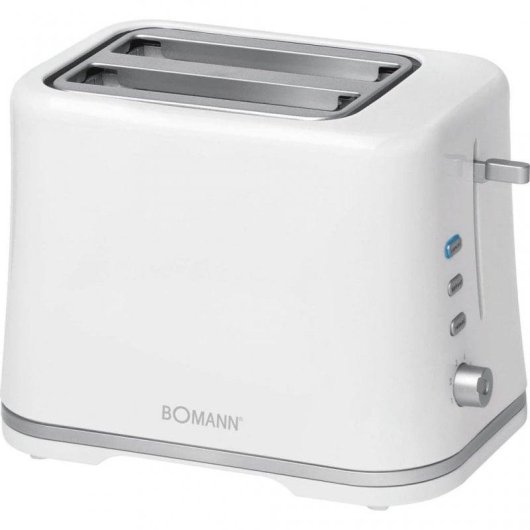 Broodrooster Bomann TA 1577 CB 2 Sleuven 870 W Ontdooien Opwarmen Wit
