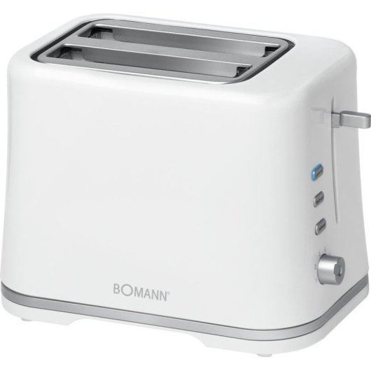 Broodrooster Bomann TA 1577 CB 2 Sleuven 870 W Ontdooien Opwarmen Wit