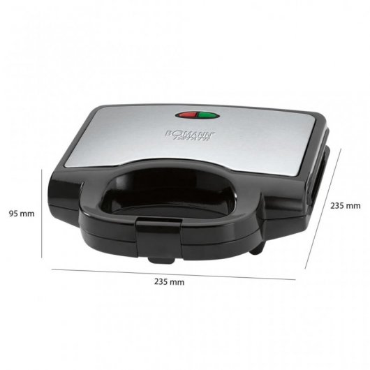 Bomann ST 1372 CB Sandwichera 750W Negro/Plata