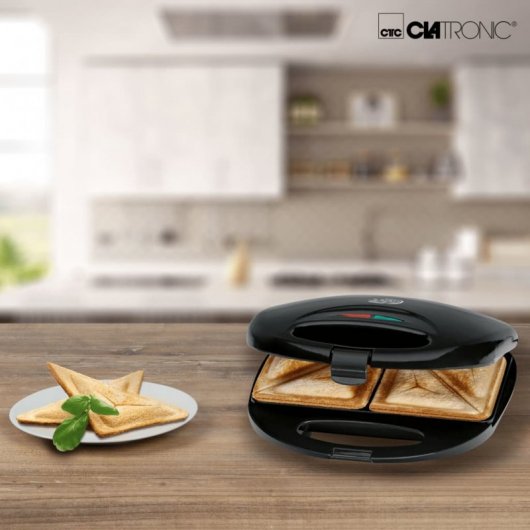 Clatronic ST 3477 Sandwichera 700W Negro