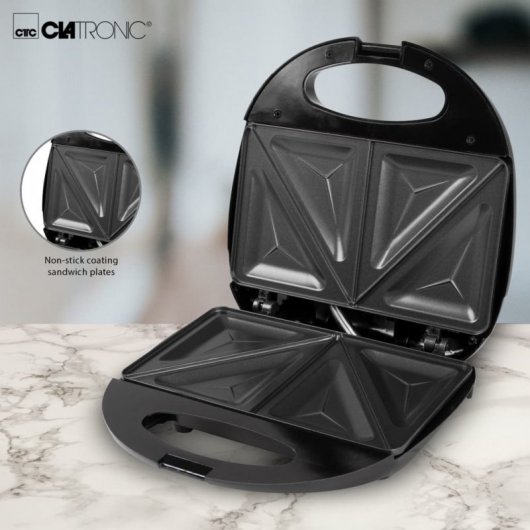 Clatronic ST 3477 Sandwichera 700W Negro