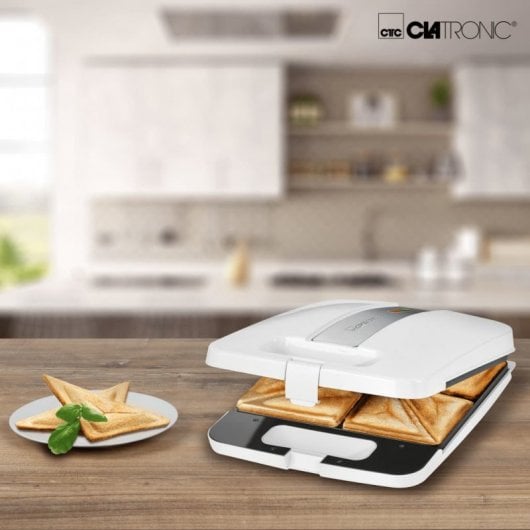 Clatronic ST 3629 Sandwichera 1200W Blanca