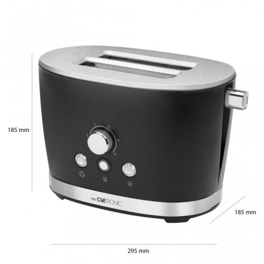Clatronic TA 3690 Toaster 2 Scheiben 850 W Schwarz