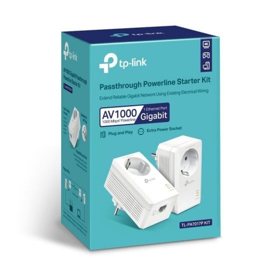 TP-Link Pack TL-PA7017P KIT Powerline Gigabit con Enchufe Incorporado + Unidad Adicional TL-PA7017P