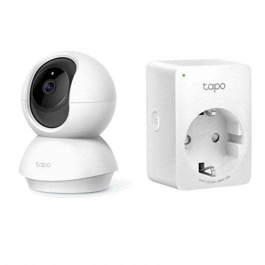 TP-Link Pack Tapo C200 Cámara de Seguridad IP 360º WiFi + Tapo P100 Enchufe Inteligente WiFi
