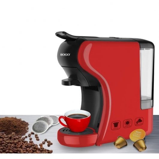 Sogo SS-5675 Espressomaschine für mehrere Kapseln, rot