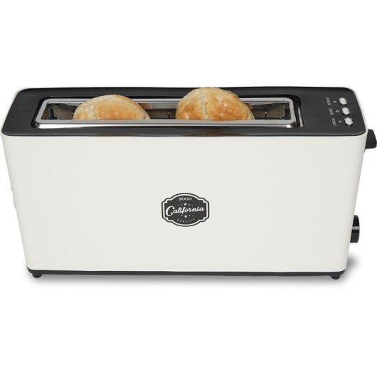 Grille-pain Sogo TOS-SS-5435 2 tranches 1 fente longue et large 900 W 5 niveaux de brunissement Decongelation Blanc