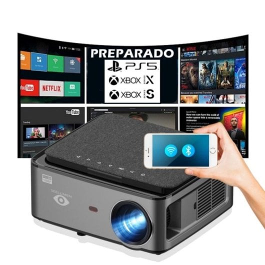 Projetor Seelumen FH900 FullHD 8200 Lúmenes 300" LED LCD Smart TV Android Gaming