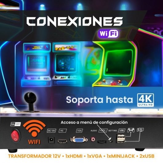 UnicView Pandora Box 8000 Wifi Arcade con 8000 Juegos Disponibles