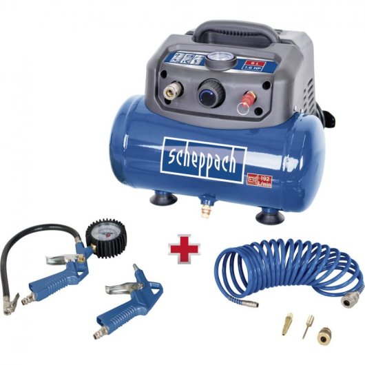 Scheppach HC06 Set Compresor Portátil 6L 1200W