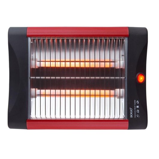 Tostapane piatto Sogo TOS-SS-5317 2 fette 300 W Scongelamento Riscaldamento Nero Rosso