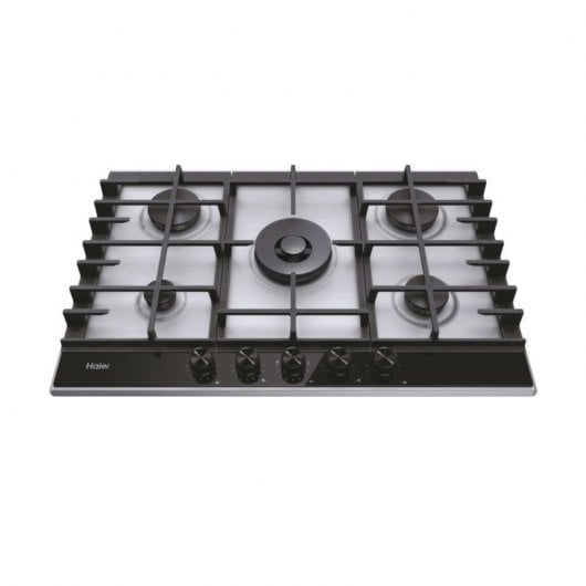 Haier Series 4 HAHG7W5XH Stainless steel Da incasso 74.5 cm Gas 5 Fornello(i)