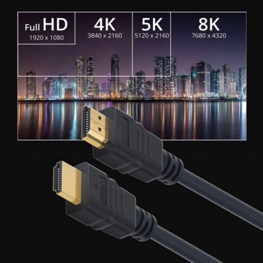 Ewent Cable HDMI 2.1 de Ultra Alta Velocidad 8K con Ethernet de 1.8m