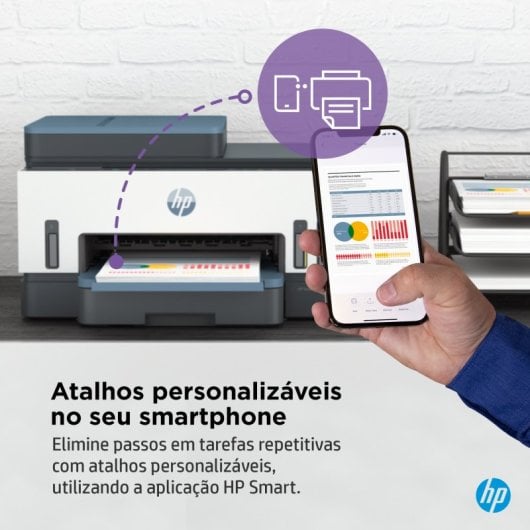 HP Smart Tank 7306 Impressora Multifunções a Cores Duplex WiFi + 3 anos de tinta incluídos