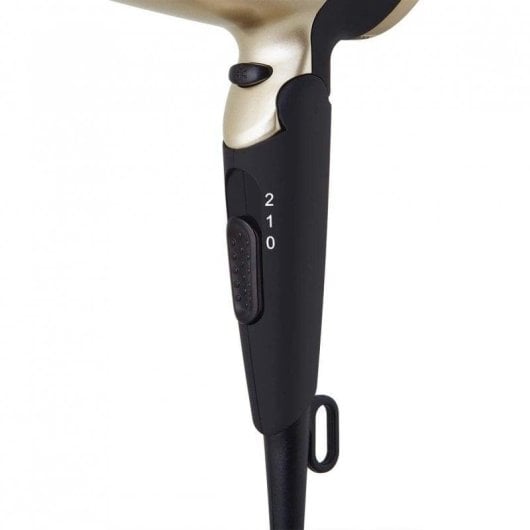 Klappbarer Föhn Orbegozo SE 1600 1600W 2 Temperaturstufen 2 Geschwindigkeiten Schwarz Taupe Zubehör