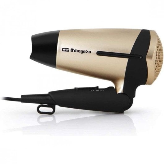 Klappbarer Föhn Orbegozo SE 1600 1600W 2 Temperaturstufen 2 Geschwindigkeiten Schwarz Taupe Zubehör