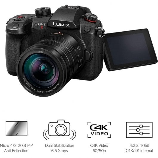 Panasonic Lumix GH5 II 20.3MP WiFi + Objetivo Leica 12-60mm F4