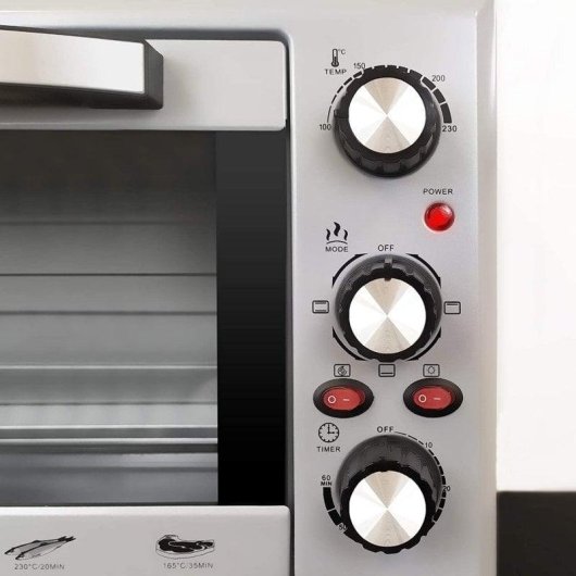 Horno Sobremesa Grunkel HR-28SILVER 28L 49cm Convección 1600W Plata