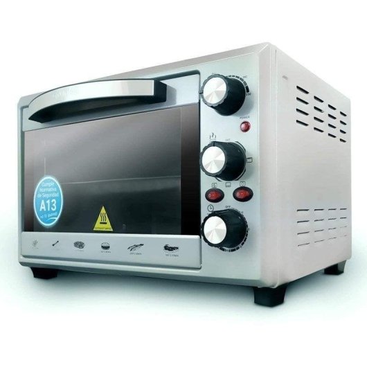 Horno Sobremesa Grunkel HR-28SILVER 28L 49cm con Grill y Convección Plata