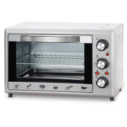 Horno Sobremesa Grunkel HR-28SILVER 28L 49cm con Grill y Convección Plata