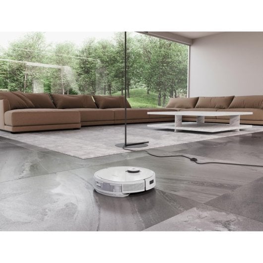 Aspirador Robô com Mopa Ecovacs Deebot T9+ Com Esvaziamento Automatico Navegação D-ToF LiDAR 3.000 Pa