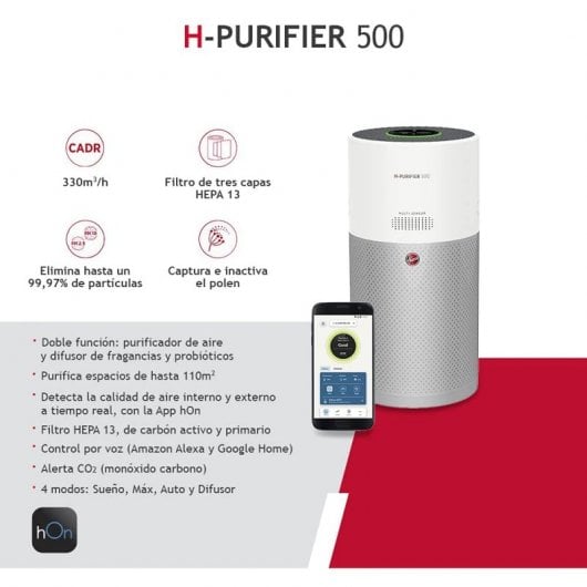 Hoover H-PURIFIER 500 Purificador de Aire Inteligente