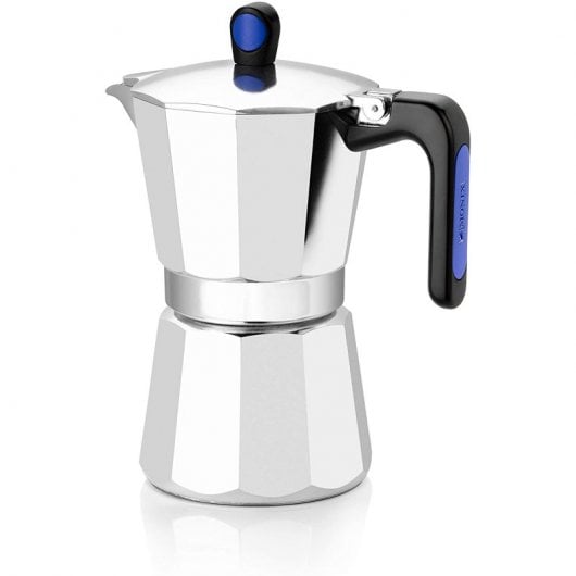 Monix Induction Express Cafetera Italiana de Aluminio 6 Tazas Plata