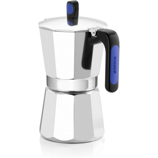 Monix Induction Express Cafetera Italiana de Aluminio 6 Tazas Plata