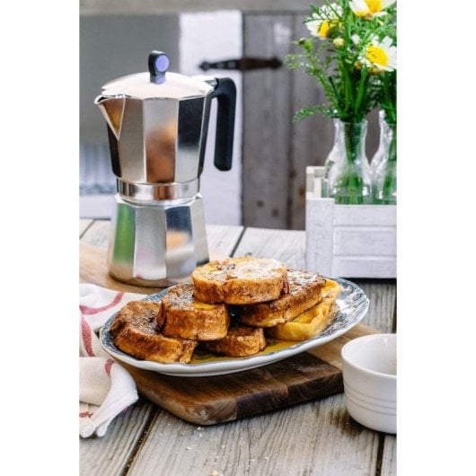 Monix Induction Express Cafetera Italiana de Aluminio 6 Tazas Plata
