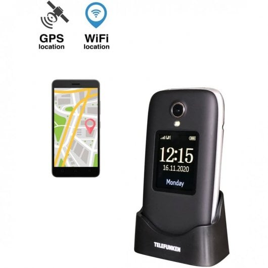 Telefunken S560 Teléfono Móvil para Personas Mayores Negro Libre